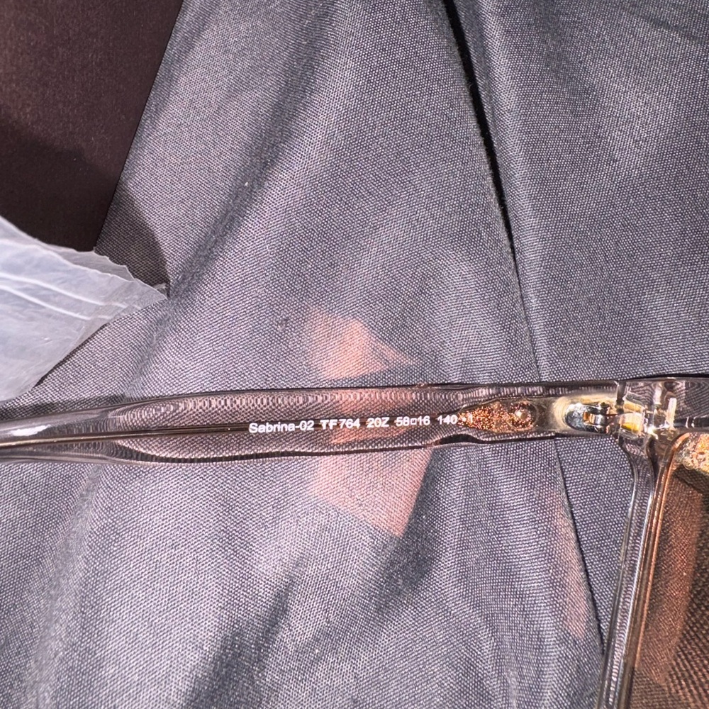 SABRINA Tom Ford Tan Oversized Square Sunglasses - Picture 8 of 8